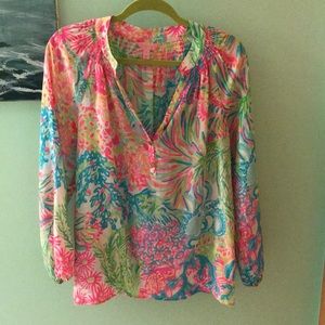 Lilly Pulitzer Elsa silk blouse